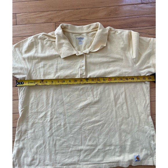 Carhartt women’s cotton‎ polo light yellow size XXL - Picture 3 of 4